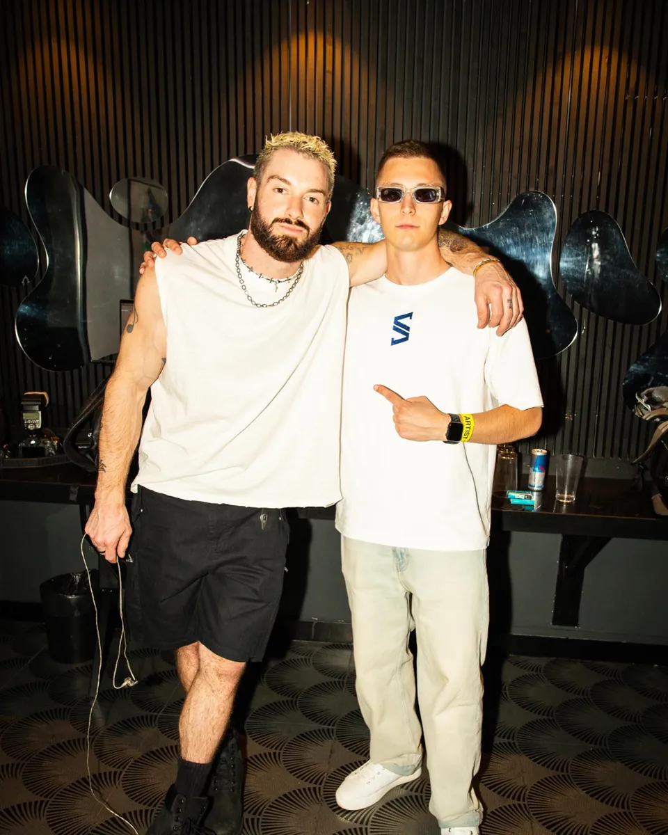 SLAVKO with James Hype backstage at Hï Ibiza